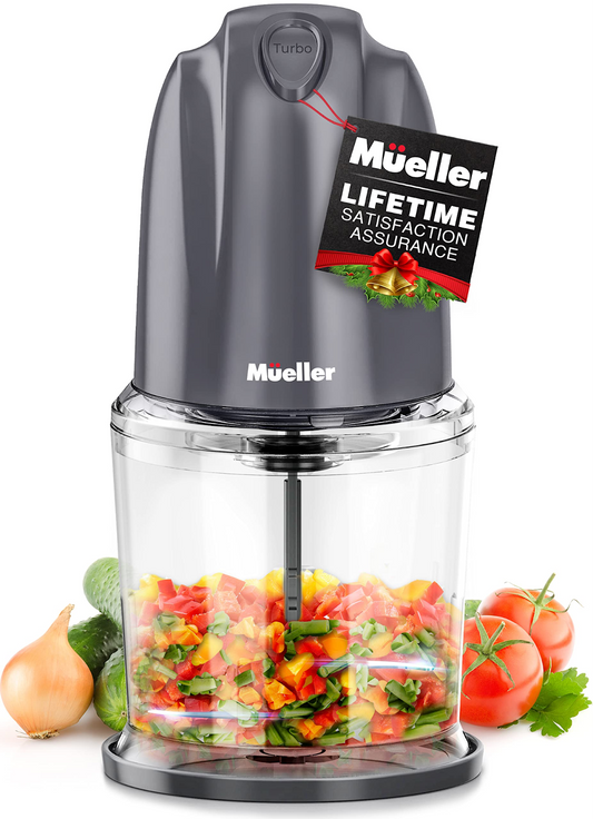 Mueller Electric Chopper Mini Food Processor – Gray (Model FC-500)